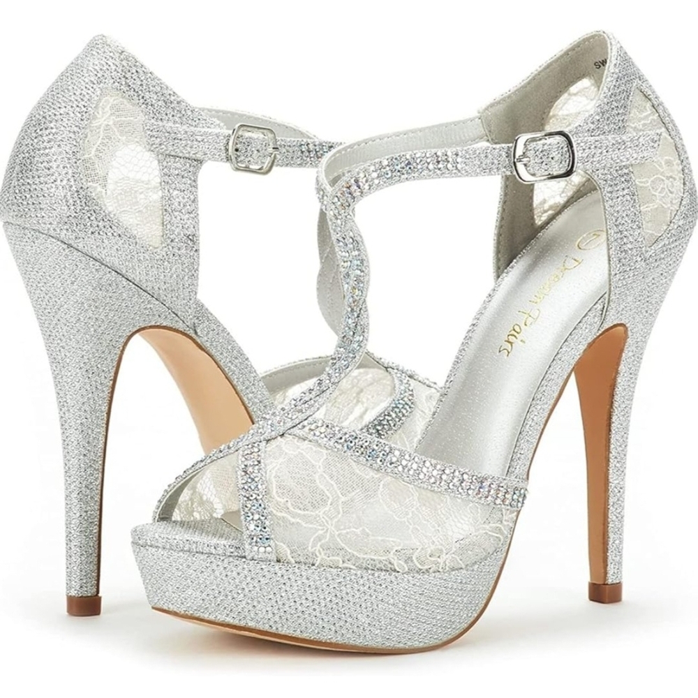 Elegant Silver High Heels